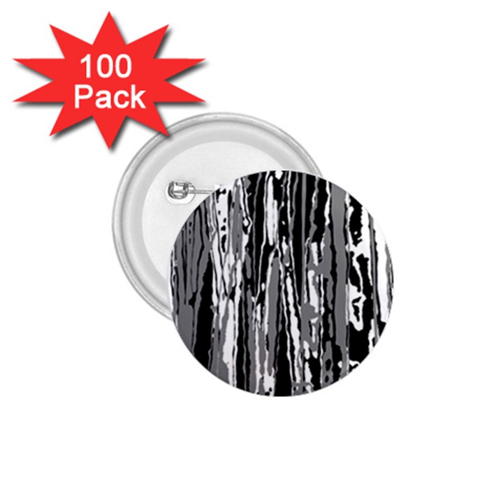 Black And White Abstract Linear Print 1.75  Buttons (100 pack) 
