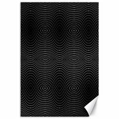 Black And White Kinetic Design Pattern Canvas 12  X 18  by dflcprintsclothing