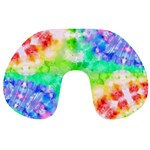 Tie Die Look Rainbow Pattern Travel Neck Pillow Front