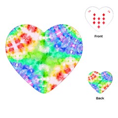 Fpd Batik Rainbow Pattern Playing Cards Single Design (heart) by myblueskye777