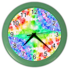 Fpd Batik Rainbow Pattern Color Wall Clock