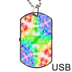 Fpd Batik Rainbow Pattern Dog Tag Usb Flash (one Side) by myblueskye777