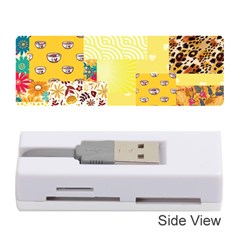 Yellow Floral Aesthetic Memory Card Reader (stick) by designsbymallika