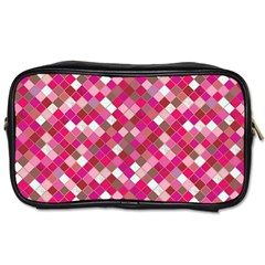 Pink Tiles Toiletries Bag (one Side) by designsbymallika