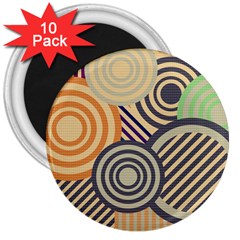 Circular Pattern 3  Magnets (10 pack) 