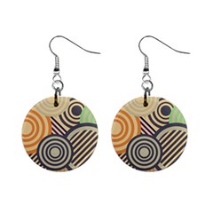 Circular Pattern Mini Button Earrings