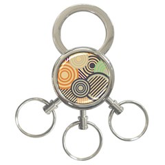 Circular Pattern 3-Ring Key Chain