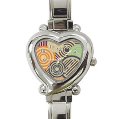 Circular Pattern Heart Italian Charm Watch