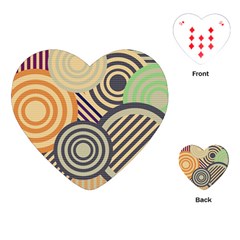 Circular Pattern Playing Cards Single Design (Heart)