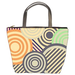 Circular Pattern Bucket Bag