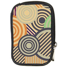 Circular Pattern Compact Camera Leather Case