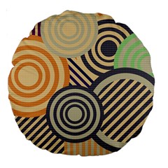 Circular Pattern Large 18  Premium Round Cushions