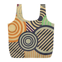 Circular Pattern Full Print Recycle Bag (L)