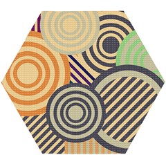 Circular Pattern Wooden Puzzle Hexagon