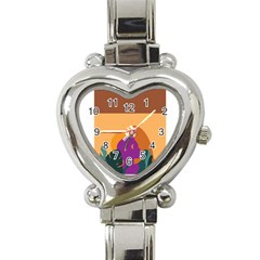 Girl Power Heart Italian Charm Watch by designsbymallika