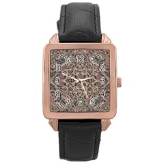 Lace Lover Rose Gold Leather Watch  by MRNStudios