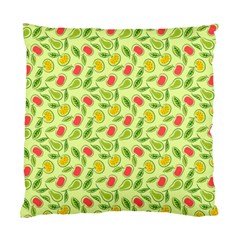 Vector Fruits pattern, pastel colors, yellow background Standard Cushion Case (One Side)