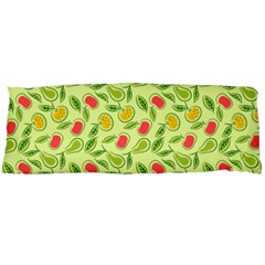 Vector Fruits pattern, pastel colors, yellow background Body Pillow Case (Dakimakura)