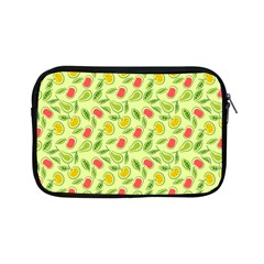 Vector Fruits Pattern, Pastel Colors, Yellow Background Apple Ipad Mini Zipper Cases by Casemiro