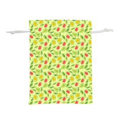 Vector Fruits pattern, pastel colors, yellow background Lightweight Drawstring Pouch (S)