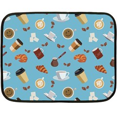 Coffee Time Double Sided Fleece Blanket (mini)  by SychEva