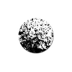 Black And White Abstract Liquid Design Golf Ball Marker by dflcprintsclothing