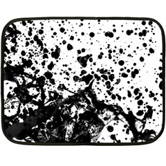 Black And White Abstract Liquid Design Double Sided Fleece Blanket (mini)  by dflcprintsclothing