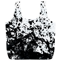 Black And White Abstract Liquid Design Full Print Recycle Bag (xl) by dflcprintsclothing