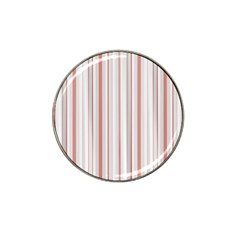 Salmon And Grey Linear Design Hat Clip Ball Marker (4 Pack) by dflcprintsclothing