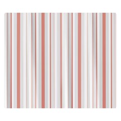 Salmon And Grey Linear Design Double Sided Flano Blanket (small)  by dflcprintsclothing