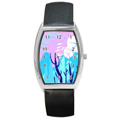 Aquatic Surface Patterns Barrel Style Metal Watch by Designops73