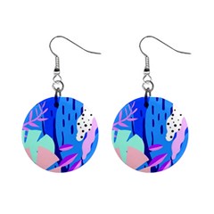 Aquatic Surface Patterns Mini Button Earrings