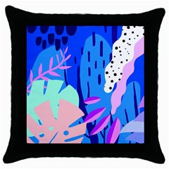 Aquatic Surface Patterns Throw Pillow Case (black)