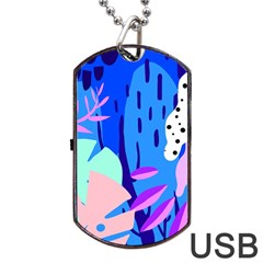 Aquatic Surface Patterns Dog Tag Usb Flash (two Sides) by Designops73