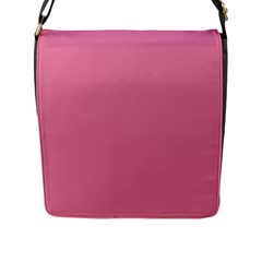 Aurora Pink Flap Closure Messenger Bag (L)