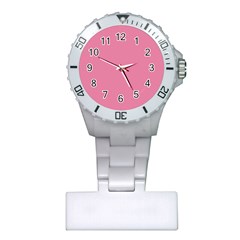 Aurora Pink Plastic Nurses Watch