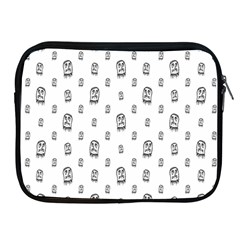 Sketchy Monster Pencil Drawing Motif Pattern Apple Ipad 2/3/4 Zipper Cases by dflcprintsclothing