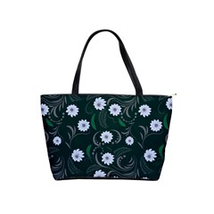 Folk Flowers Art Pattern Floral  Surface Design  Seamless Pattern Classic Shoulder Handbag by Eskimos