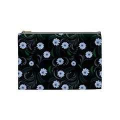 Folk Flowers Art Pattern Floral  Surface Design  Seamless Pattern Cosmetic Bag (medium) by Eskimos