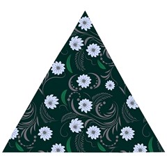 Folk Flowers Art Pattern Floral  Surface Design  Seamless Pattern Wooden Puzzle Triangle by Eskimos