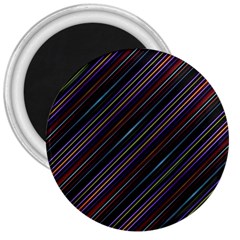 Dark Multicolored Striped Print Design Dark Multicolored Striped Print Design 3  Magnets by dflcprintsclothing