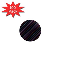 Dark Multicolored Striped Print Design Dark Multicolored Striped Print Design 1  Mini Magnets (100 Pack)  by dflcprintsclothing