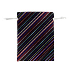 Dark Multicolored Striped Print Design Dark Multicolored Striped Print Design Lightweight Drawstring Pouch (L)