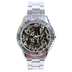 Honey Glazed Cross Stainless Steel Analogue Watch