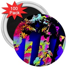 Neon Aggression 3  Magnets (100 Pack) by MRNStudios