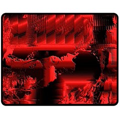 Red Light Double Sided Fleece Blanket (medium)  by MRNStudios