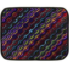 Dark Multicolored Mosaic Pattern Fleece Blanket (mini) by dflcprintsclothing