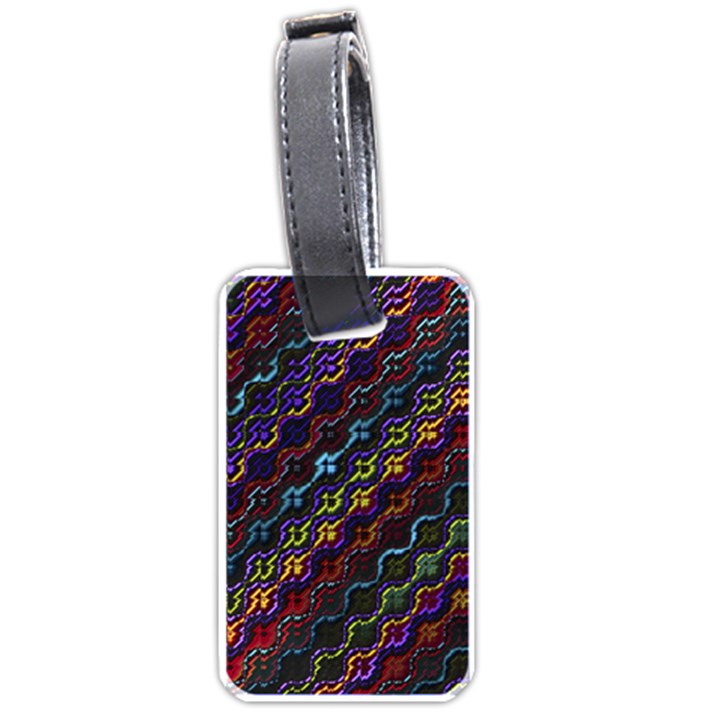 Dark Multicolored Mosaic Pattern Luggage Tag (one side)