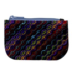 Dark Multicolored Mosaic Pattern Large Coin Purse