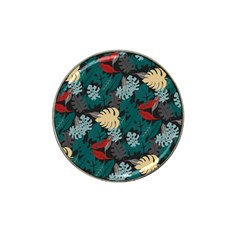 Tropical Autumn Leaves Hat Clip Ball Marker by tmsartbazaar